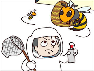 ハチ退治イラスト2